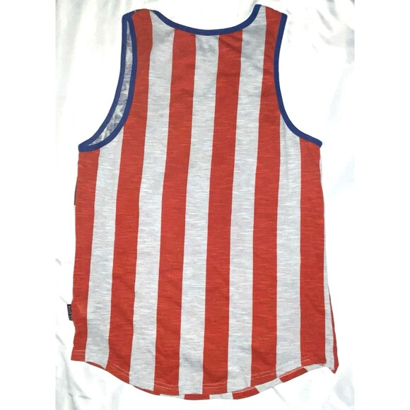 Brooklyn Cloth Mfg Co. Men Tank Top Size Small Grey Stars & Stripes Cotton Blend - Picture 5 of 5